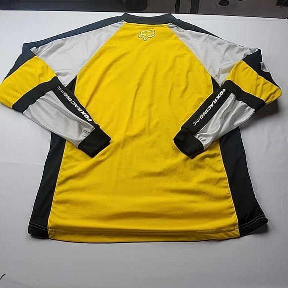 Fox Racing Vintage 90's Y2K Yellow Racing Jersey Men's XL - Picture 8 of 11